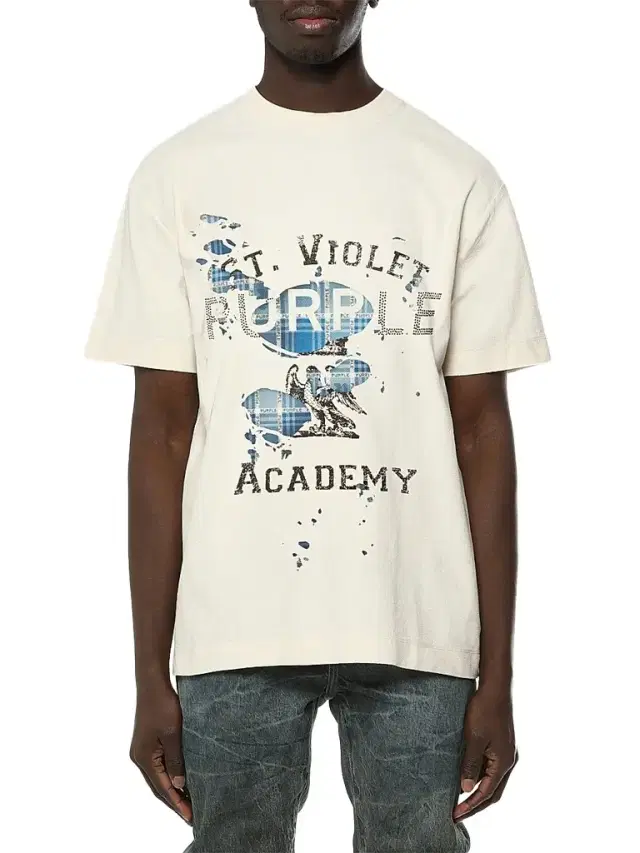 Purple Brand Men's Logo Textured Cotton Jersey Crewneck T-Shirt