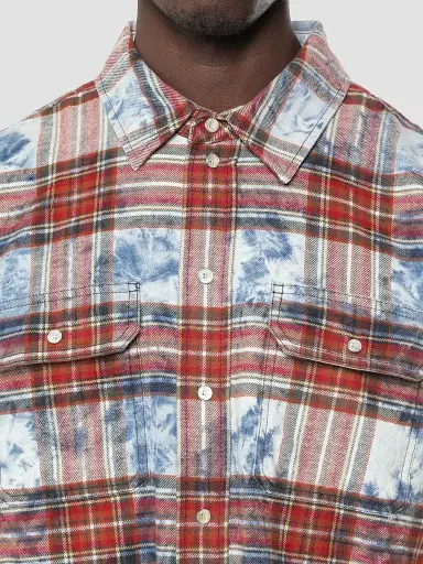 Purple Brand Men's Plaid Embellished Cotton Shirt | Thumbnail 3 Purple Brand Men's Plaid Embellished Cotton Shirt | Thumbnail 3
