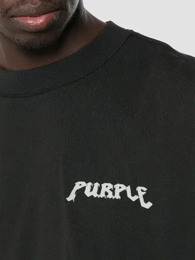 Purple Brand Men's Printed Cotton Crop Long-Sleeve T-Shirt | Thumbnail 3