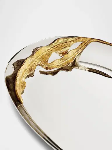L'Objet Fern Stainless Steel & 24K Gold Small Tray | Thumbnail 2 L'Objet Fern Stainless Steel & 24K Gold Small Tray | Thumbnail 2