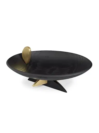 L'Objet Kelly Behun Leaf Oval Bowl On Stand | Thumbnail 2 L'Objet Kelly Behun Leaf Oval Bowl On Stand | Thumbnail 2