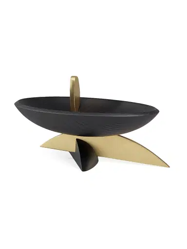 L'Objet Kelly Behun Leaf Oval Bowl On Stand | Thumbnail 3 L'Objet Kelly Behun Leaf Oval Bowl On Stand | Thumbnail 3
