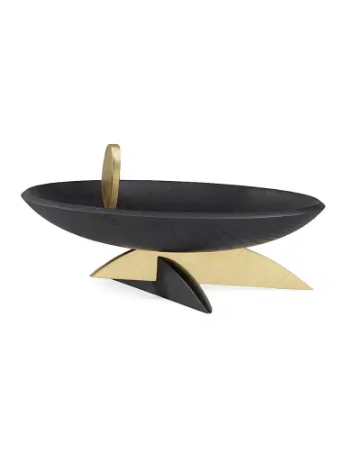 L'Objet Kelly Behun Leaf Oval Bowl On Stand | Thumbnail 4 L'Objet Kelly Behun Leaf Oval Bowl On Stand | Thumbnail 4