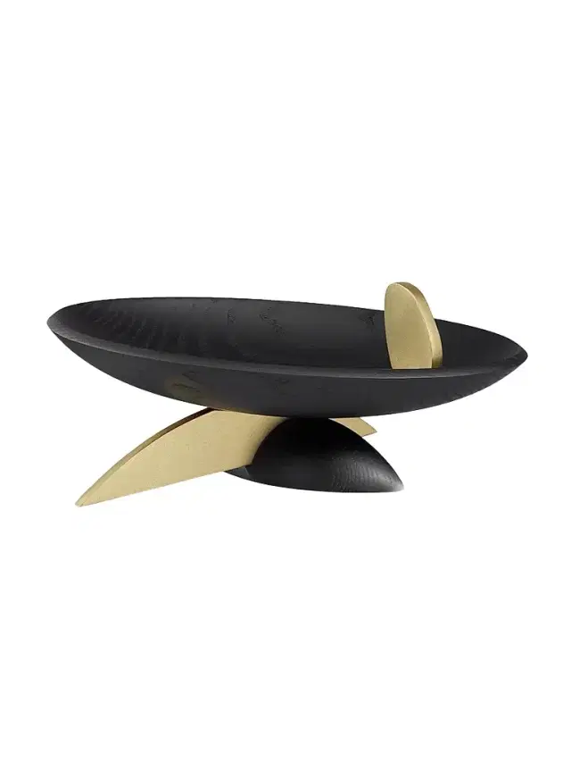 L'Objet Kelly Behun Leaf Oval Bowl On Stand