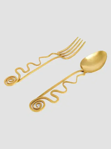 L'Objet Spirale 2-Piece 24K-Gold-Plated Serving Set | Thumbnail 2 L'Objet Spirale 2-Piece 24K-Gold-Plated Serving Set | Thumbnail 2