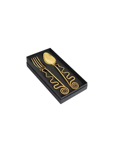 L'Objet Spirale 2-Piece 24K-Gold-Plated Serving Set | Thumbnail 1 L'Objet Spirale 2-Piece 24K-Gold-Plated Serving Set | Thumbnail 1