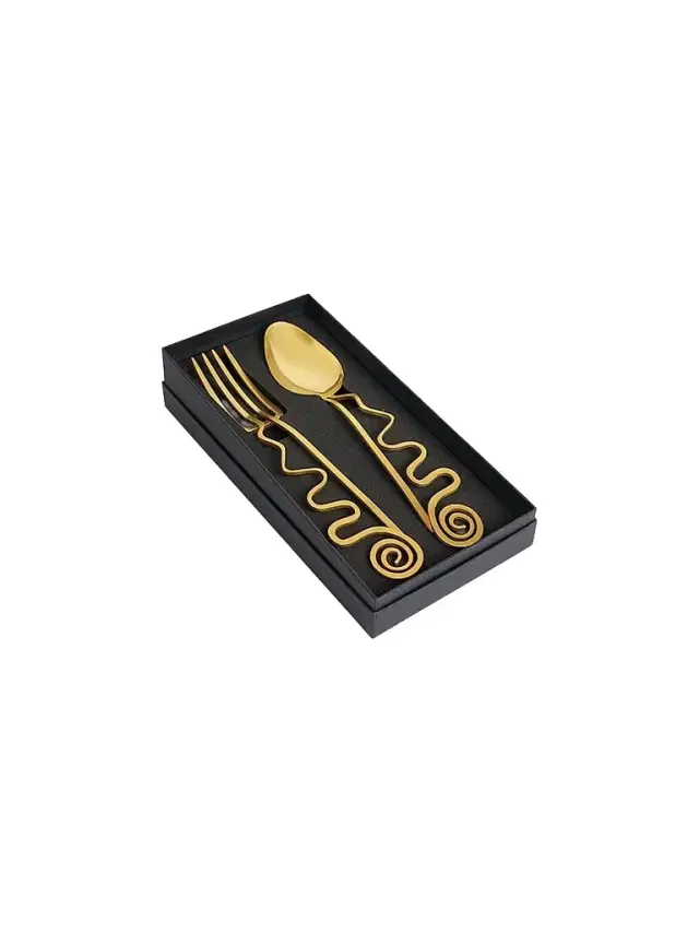 L'Objet Spirale 2-Piece 24K-Gold-Plated Serving Set