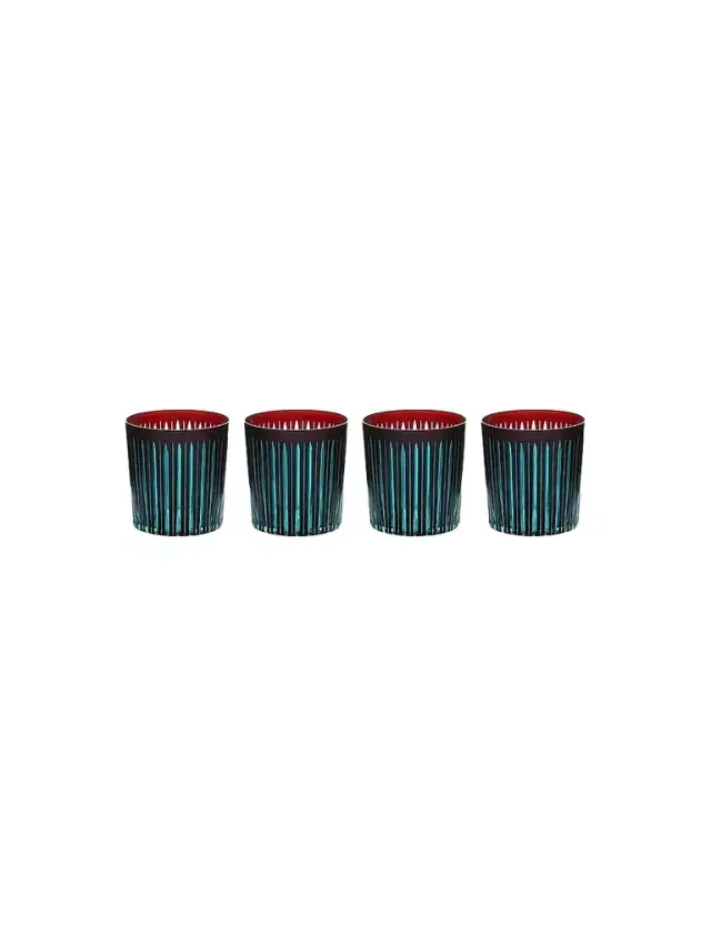L'Objet Prism 4-Piece Double Old-Fashioned Glass Set