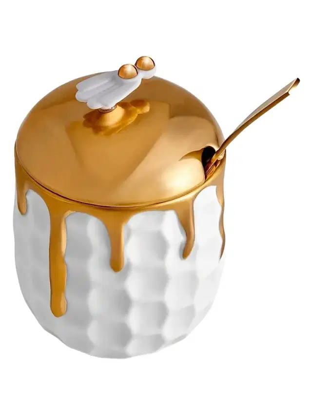 L'Objet Beehive Honey Pot & Spoon Set