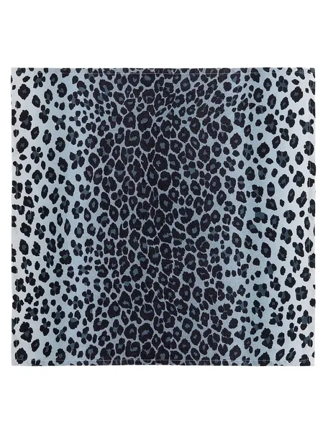 L'Objet 4-Piece Leopard Linen Sateen Napkin Set