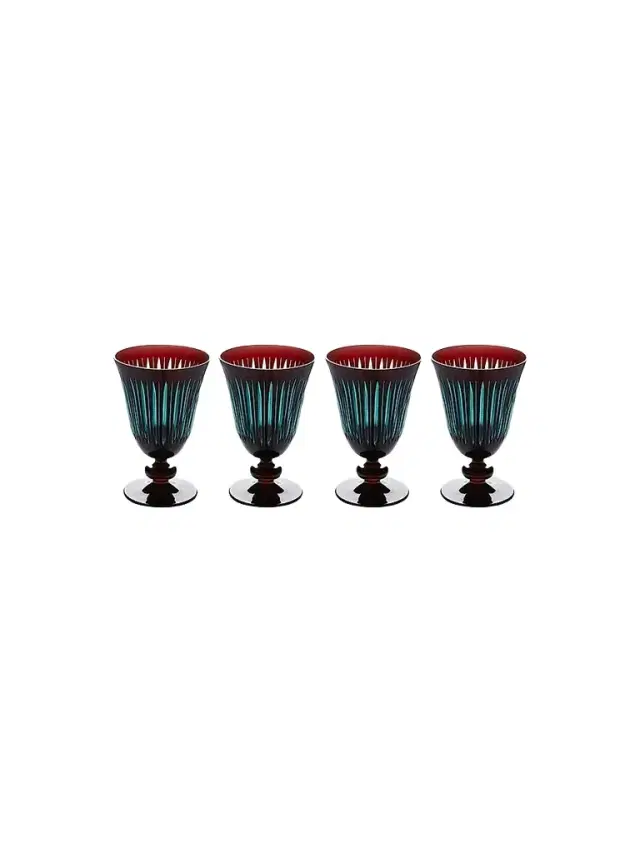 L'Objet Prism 4-Piece Wine Glass Set