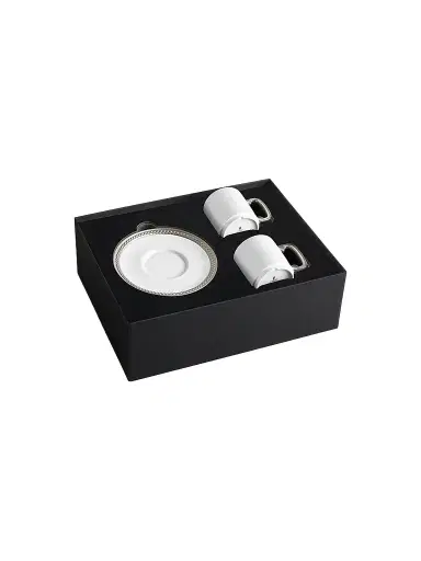 L'Objet Soie Tressee Silver Espresso Cup & Saucer Set | Thumbnail 1 L'Objet Soie Tressee Silver Espresso Cup & Saucer Set | Thumbnail 1