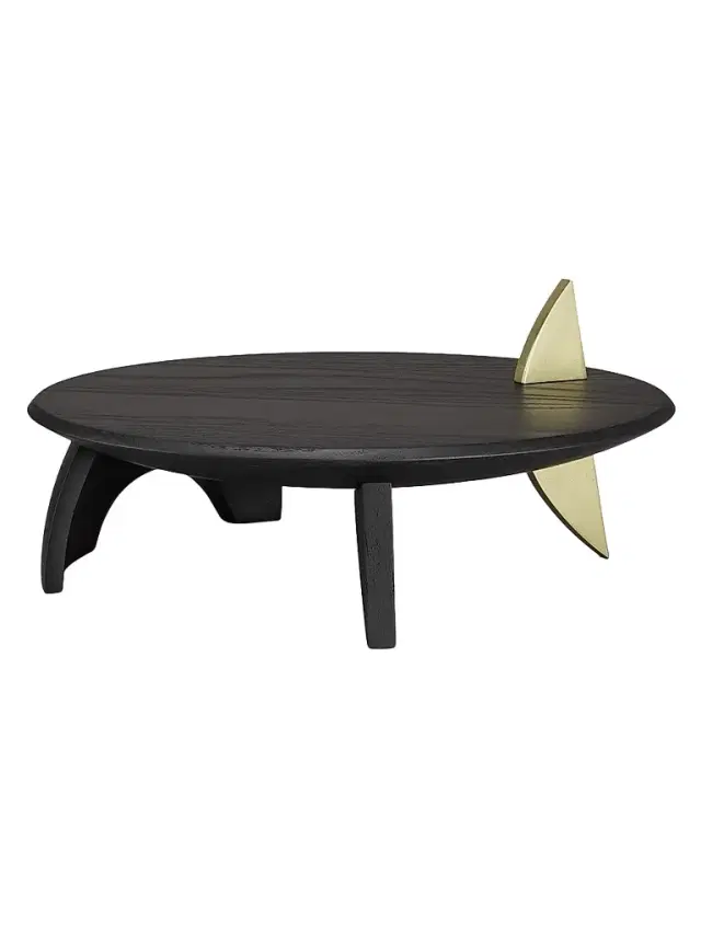L'Objet Kelly Behun Leaf Flat Platter On Stand