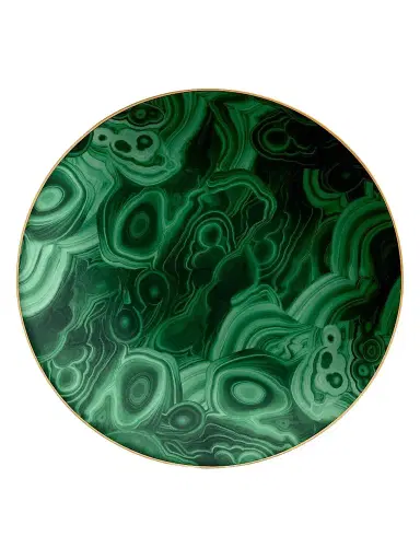 L'Objet Malachite 24K Gold & Porcelain Charger & Cake Plate | Thumbnail 1 L'Objet Malachite 24K Gold & Porcelain Charger & Cake Plate | Thumbnail 1