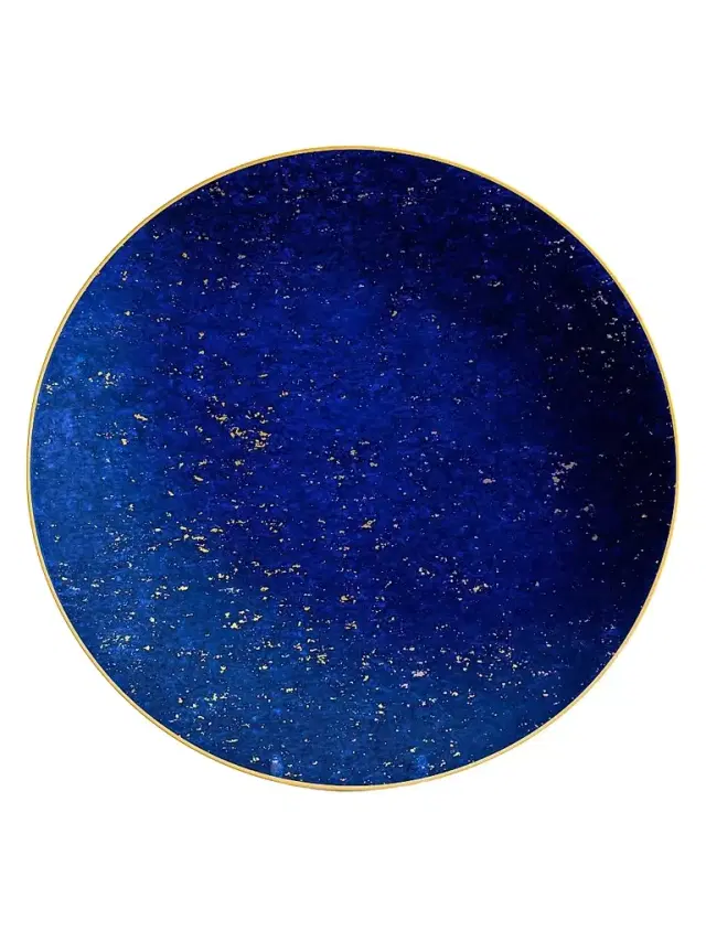 L'Objet Lapis 24K Gold & Porcelain Charger & Cake Plate