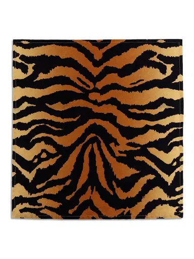 L'Objet 4-Piece Tiger-Print Linen Sateen Napkin Set | Thumbnail 1