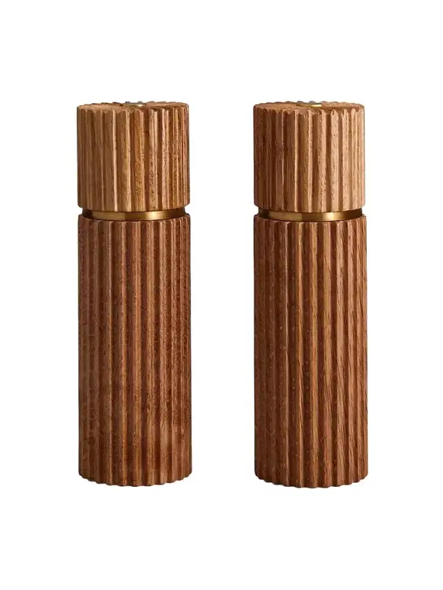 L'Objet Atelier Ionic Wood Salt & Pepper Mills
