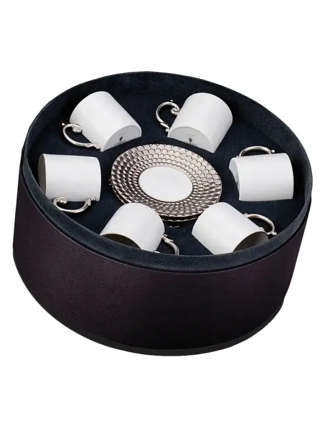 L'Objet Aegean 6-Piece Espresso Cup & Saucer Set