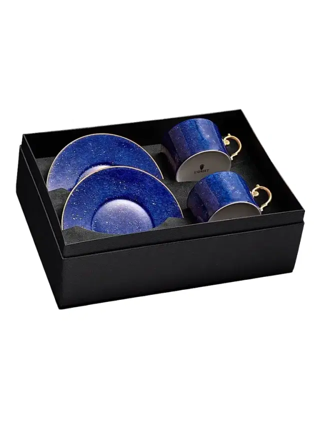 L'Objet Lapis 2-Piece Tea Cup & Saucer Set