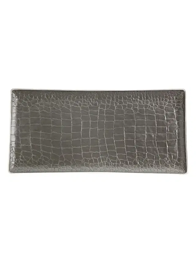 L'Objet Crocodile Rectangular Porcelain Tray