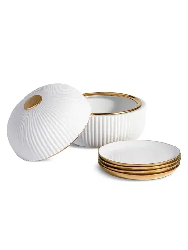 L'Objet Ionic Five-Piece Porcelain Box and Plate Set | Thumbnail 2