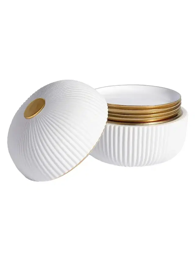 L'Objet Ionic Five-Piece Porcelain Box and Plate Set