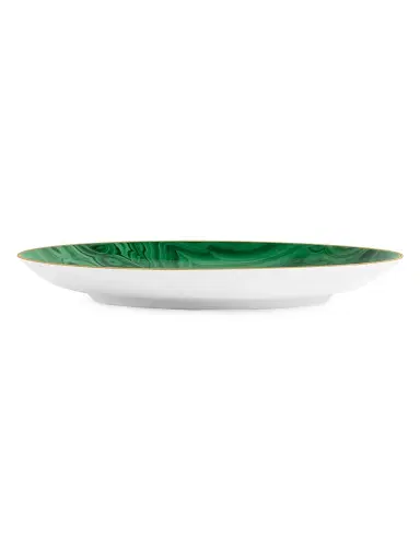 L'Objet 4-Piece Malachite 24K Gold-Trimmed Porcelain Dessert Plates | Thumbnail 3