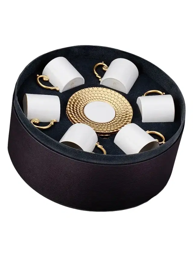 L'Objet Aegean 6-Piece Espresso Cup & Saucer Set