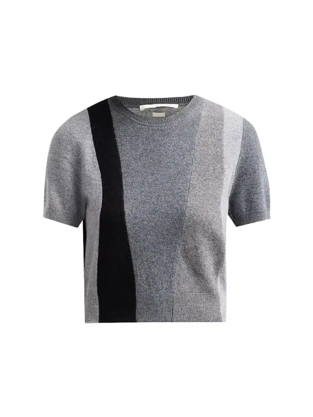 Jason Wu Collection Women's Asymmetric Panelled Short-Sleeve Wool Knit Sweater
