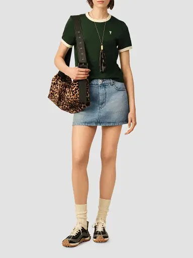 AMI PARIS Women's Denim Mini Skirt | Thumbnail 2 AMI PARIS Women's Denim Mini Skirt | Thumbnail 2