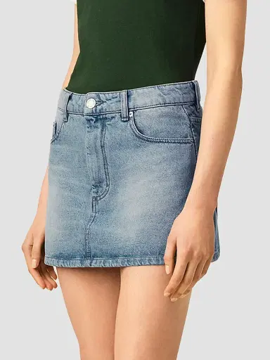 AMI PARIS Women's Denim Mini Skirt | Thumbnail 6 AMI PARIS Women's Denim Mini Skirt | Thumbnail 6