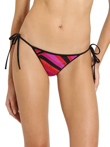 PUCCI Women's L'Alba Printed Bikini Bottom - Fuchsia Black - Size Medium | Thumbnail 3