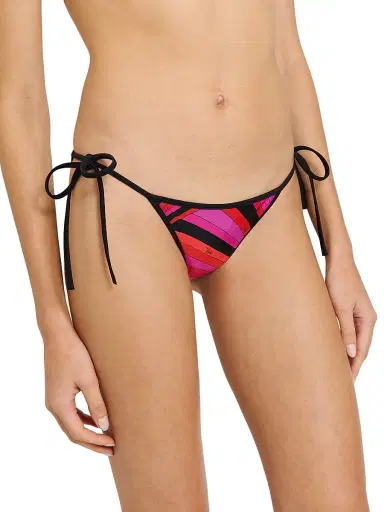 PUCCI Women's L'Alba Printed Bikini Bottom - Fuchsia Black - Size Medium | Thumbnail 6