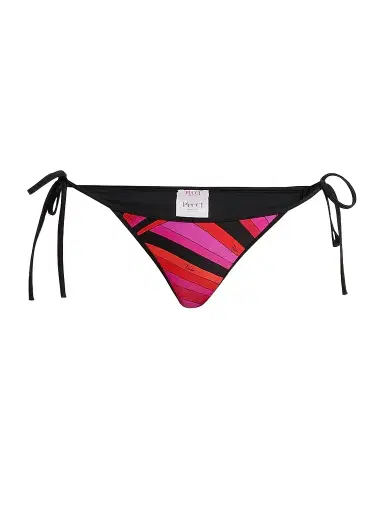 PUCCI Women's L'Alba Printed Bikini Bottom - Fuchsia Black - Size Medium | Thumbnail 1