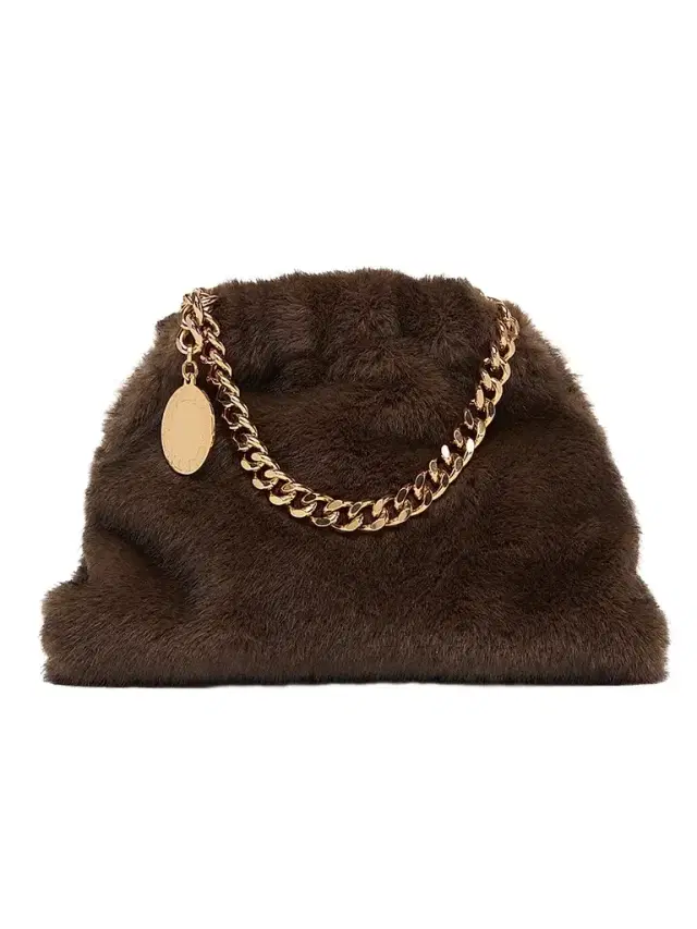 Stella McCartney Women's Falabella Soft Faux-Fur Chain Clutch - Coffee