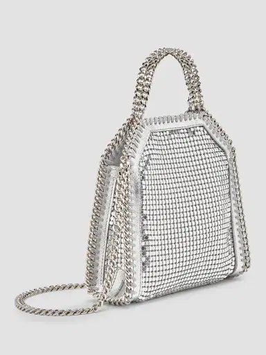 Stella McCartney Women's Falabella Tiny Chain Mail Bag - Silver | Thumbnail 3