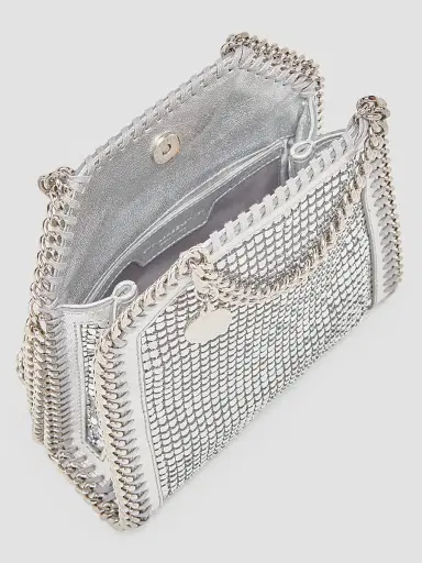 Stella McCartney Women's Falabella Tiny Chain Mail Bag - Silver | Thumbnail 4