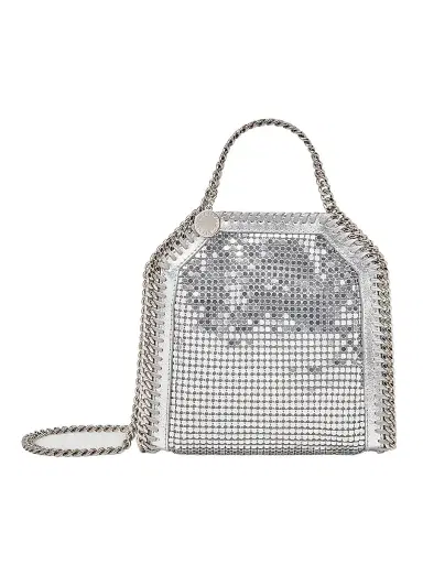 Stella McCartney Women's Falabella Tiny Chain Mail Bag - Silver | Thumbnail 1