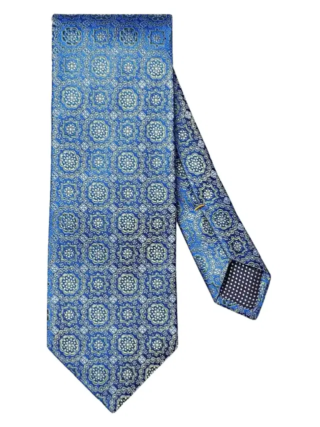 Eton Men's Micro Geometric Silk Tie