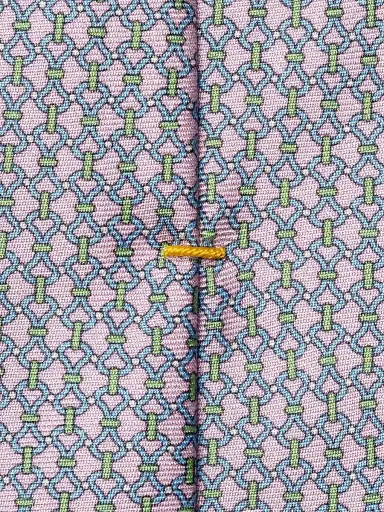 Eton Men's Interlocking Chain Silk-Linen Tie | Thumbnail 3 Eton Men's Interlocking Chain Silk-Linen Tie | Thumbnail 3