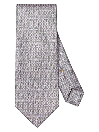 Eton Men's Interlocking Chain Silk-Linen Tie | Thumbnail 1 Eton Men's Interlocking Chain Silk-Linen Tie | Thumbnail 1