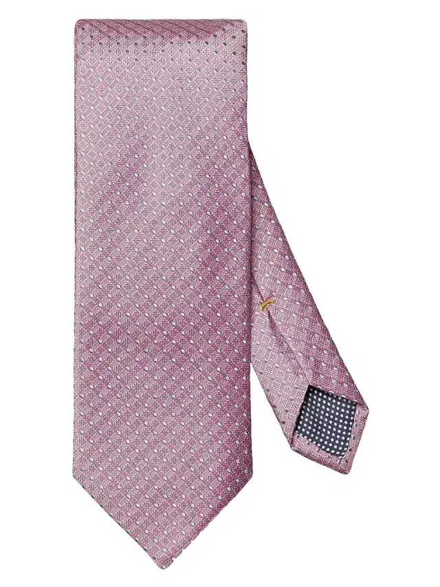 Eton Men's Geometric Diamond Silk Tie