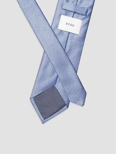 Eton Men's Micro Texture Linen Tie | Thumbnail 2 Eton Men's Micro Texture Linen Tie | Thumbnail 2
