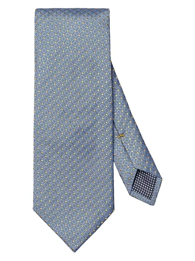 Eton Men's Geometric Diamond Silk Tie