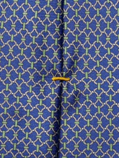 Eton Men's Interlocking Chain Silk-Linen Tie | Thumbnail 3 Eton Men's Interlocking Chain Silk-Linen Tie | Thumbnail 3