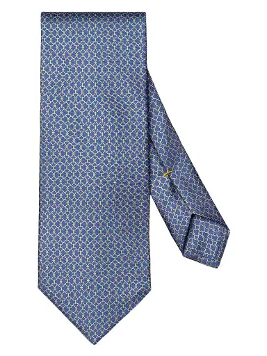 Eton Men's Interlocking Chain Silk-Linen Tie | Thumbnail 1 Eton Men's Interlocking Chain Silk-Linen Tie | Thumbnail 1