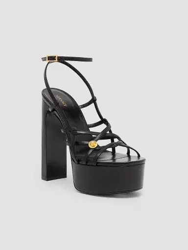 Versace Women's 140MM Medusa-Detail Leather Platform Sandals | Thumbnail 2