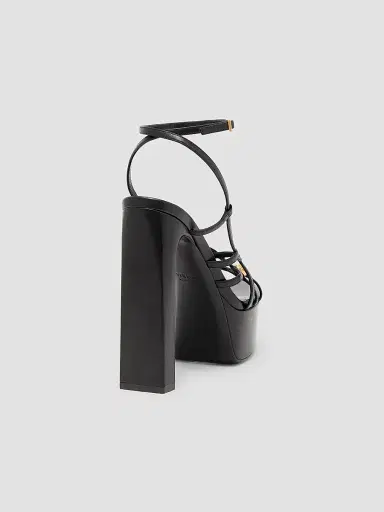 Versace Women's 140MM Medusa-Detail Leather Platform Sandals | Thumbnail 3