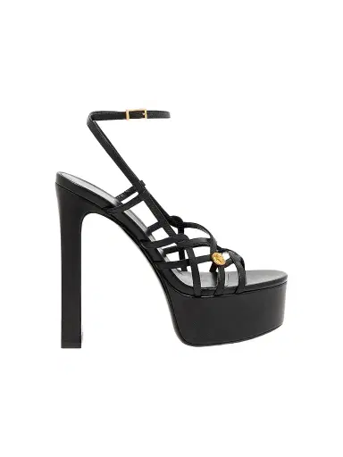 Versace Women's 140MM Medusa-Detail Leather Platform Sandals | Thumbnail 1