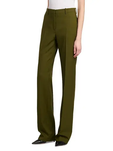 Tom Ford Women's Wool-Cashmere Pleated Pants | Thumbnail 4